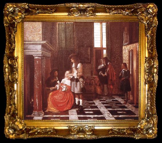framed  HOOCH, Pieter de The Card-Players sg, ta009-2